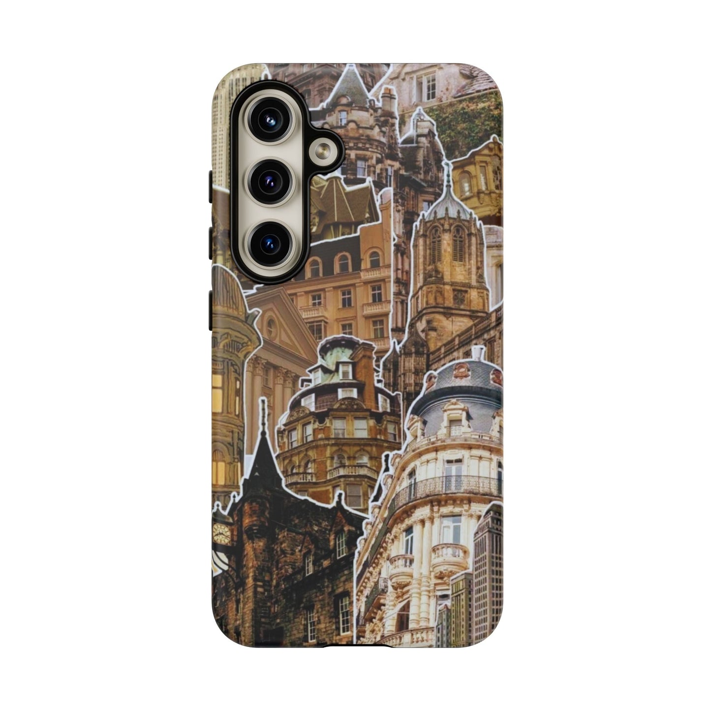 Vintage Architectural Collage Samsung Galaxy Case – Tough Dual - Layer Protection with Matte Finish - BOGO Cases