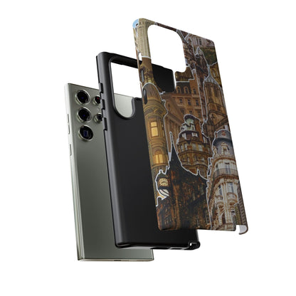 Vintage Architectural Collage Samsung Galaxy Case – Tough Dual - Layer Protection with Matte Finish - BOGO Cases