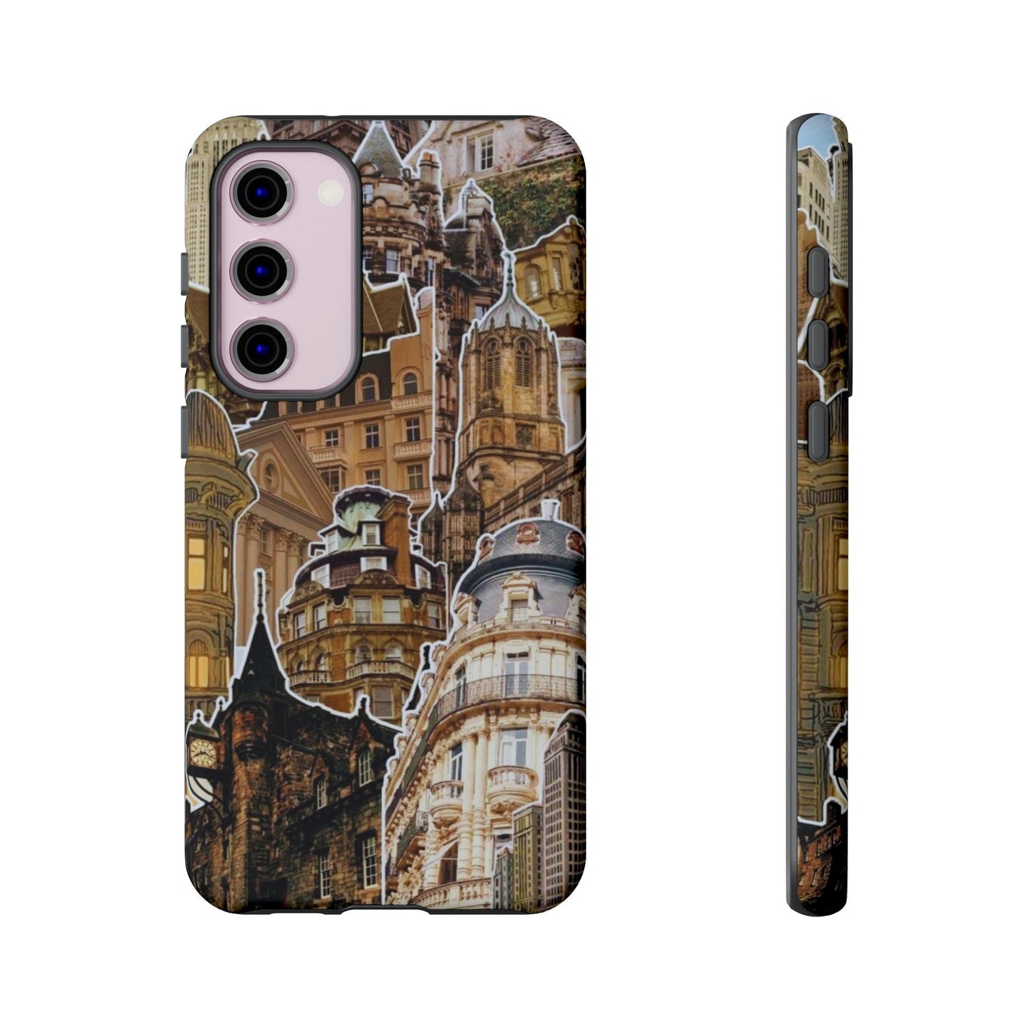 Vintage Architectural Collage Samsung Galaxy Case – Tough Dual - Layer Protection with Matte Finish - BOGO Cases