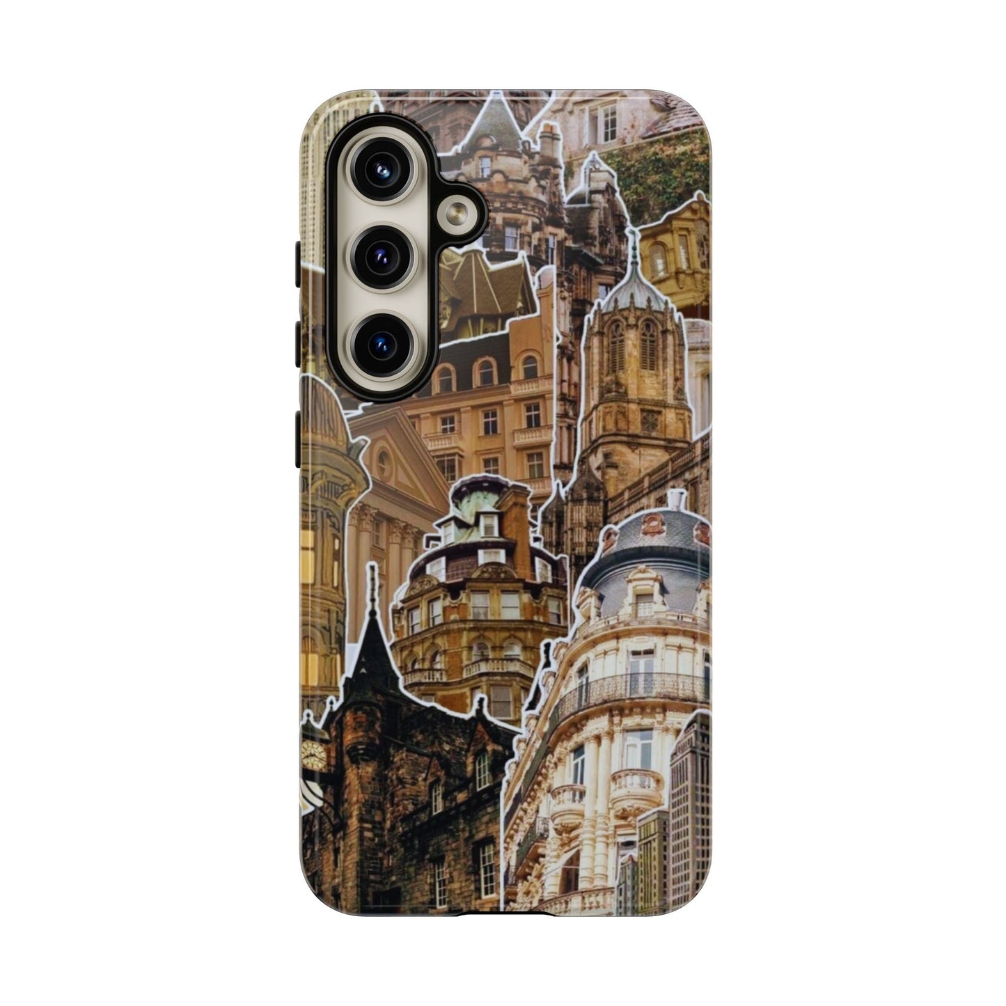 Vintage Architectural Collage Samsung Galaxy Case – Tough Dual - Layer Protection with Matte Finish - BOGO Cases