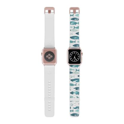 Vintage Blue Fish Print Apple Watch Band - BOGO Cases