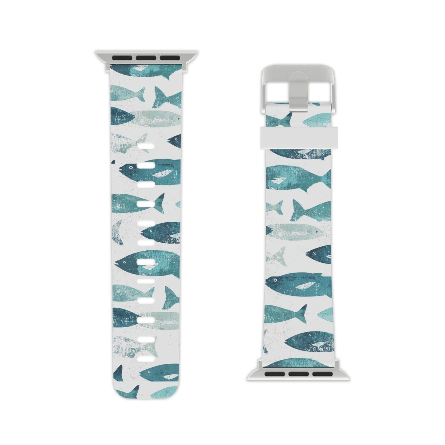 Vintage Blue Fish Print Apple Watch Band - BOGO Cases