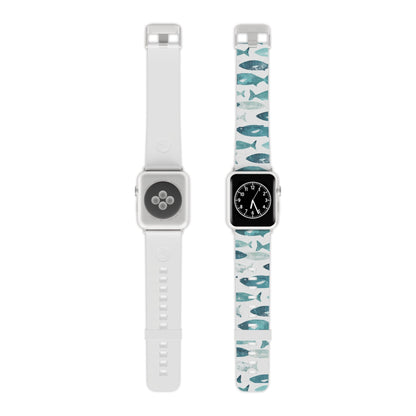 Vintage Blue Fish Print Apple Watch Band - BOGO Cases
