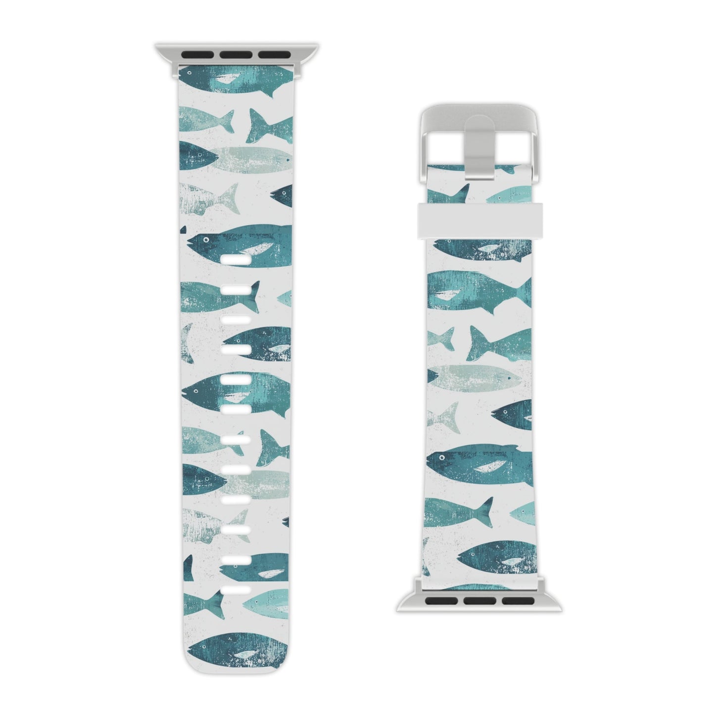 Vintage Blue Fish Print Apple Watch Band - BOGO Cases