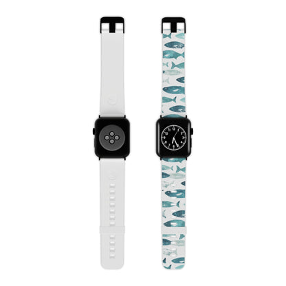 Vintage Blue Fish Print Apple Watch Band - BOGO Cases