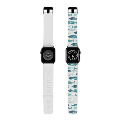 Vintage Blue Fish Print Apple Watch Band - BOGO Cases
