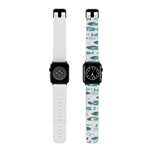 Vintage Blue Fish Print Apple Watch Band - BOGO Cases