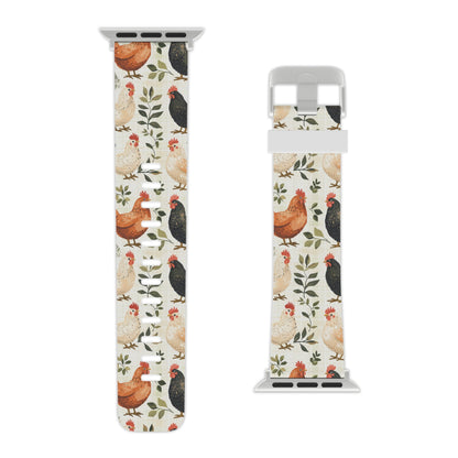 Vintage Chicken Farmhouse Case Rustic Leaves Design Apple Watch Band - BOGO Cases