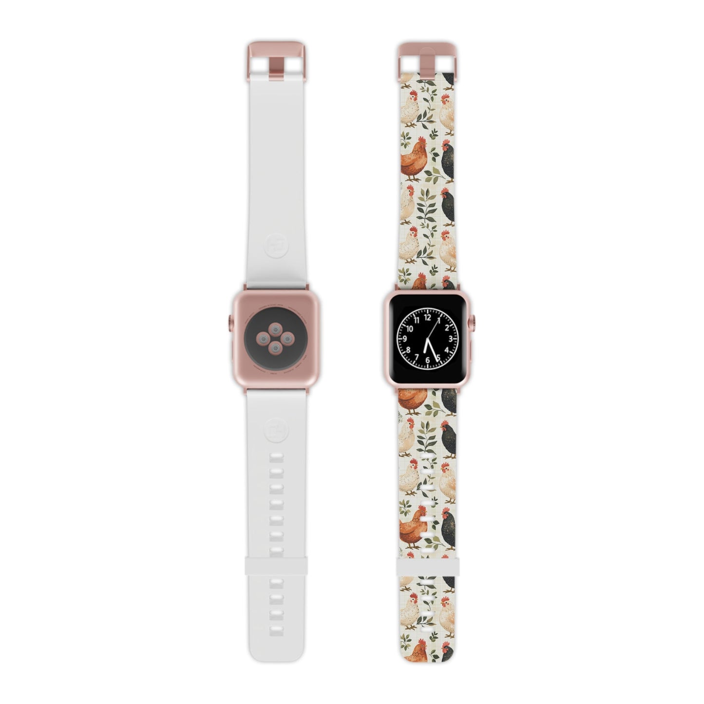Vintage Chicken Farmhouse Case Rustic Leaves Design Apple Watch Band - BOGO Cases