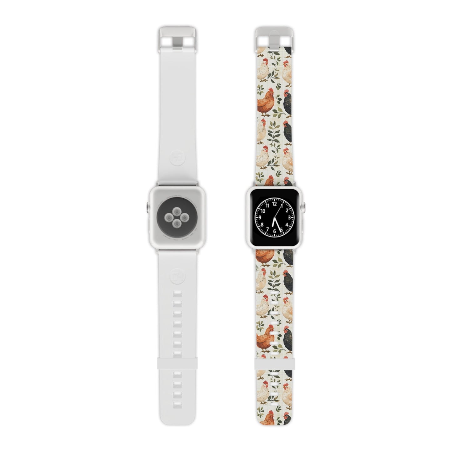 Vintage Chicken Farmhouse Case Rustic Leaves Design Apple Watch Band - BOGO Cases