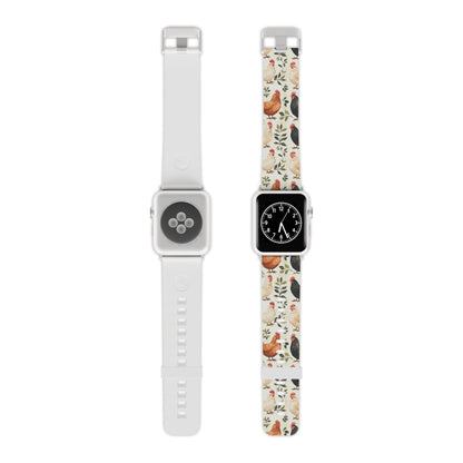 Vintage Chicken Farmhouse Case Rustic Leaves Design Apple Watch Band - BOGO Cases