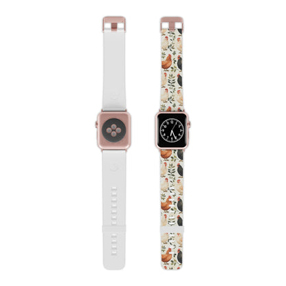 Vintage Chicken Farmhouse Case Rustic Leaves Design Apple Watch Band - BOGO Cases