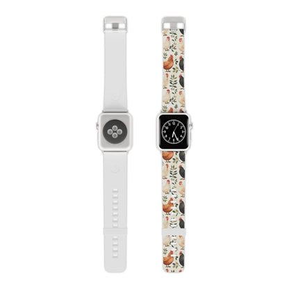 Vintage Chicken Farmhouse Case Rustic Leaves Design Apple Watch Band - BOGO Cases