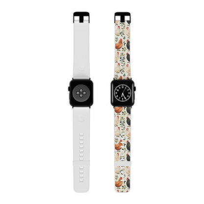 Vintage Chicken Farmhouse Case Rustic Leaves Design Apple Watch Band - BOGO Cases