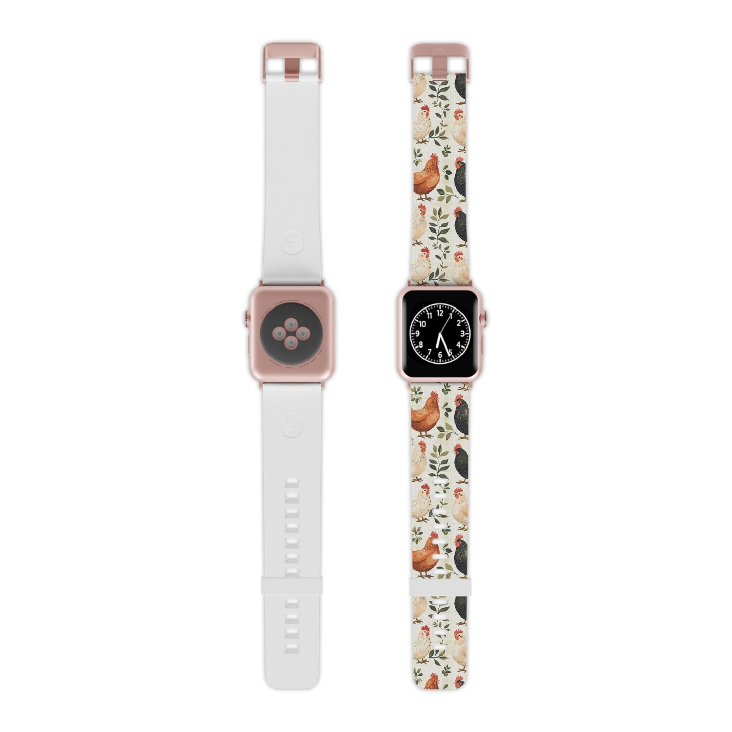 Vintage Chicken Farmhouse Rustic Leaves Design Apple Watch Band - BOGO Cases
