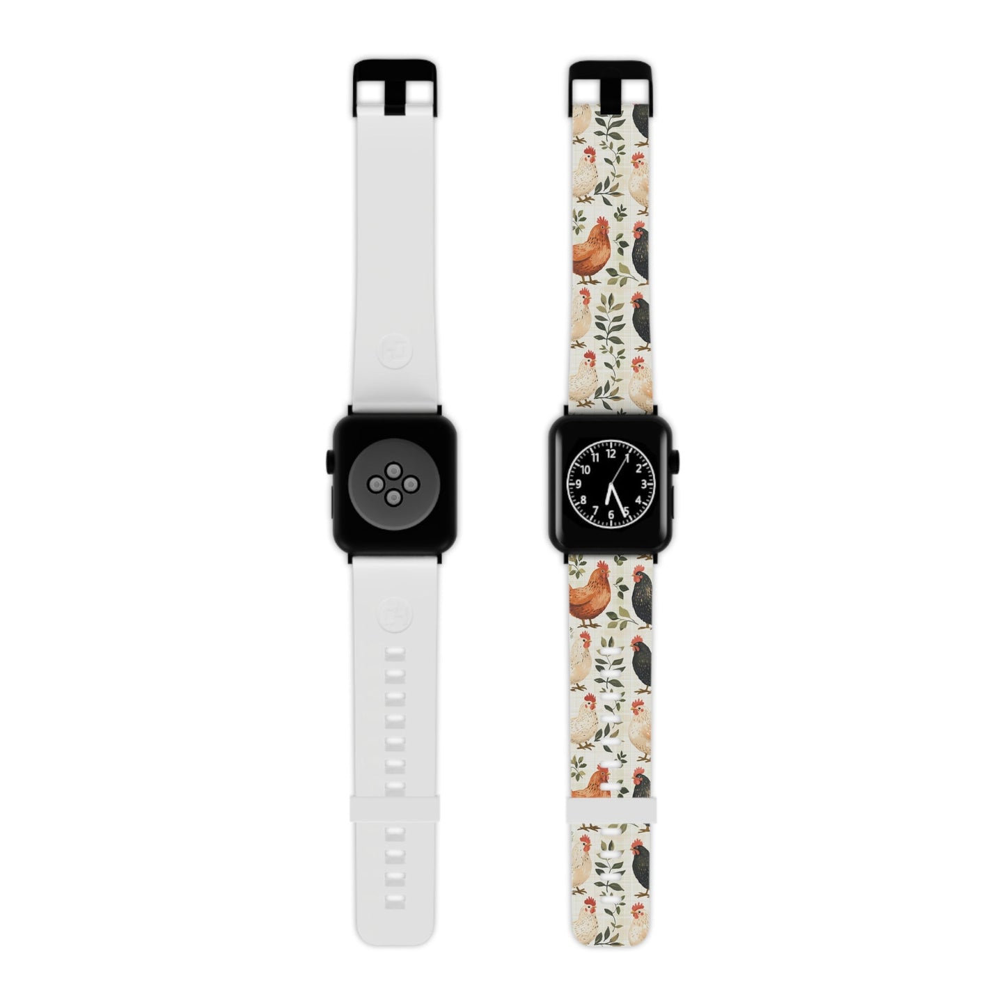 Vintage Chicken Farmhouse Rustic Leaves Design Apple Watch Band - BOGO Cases