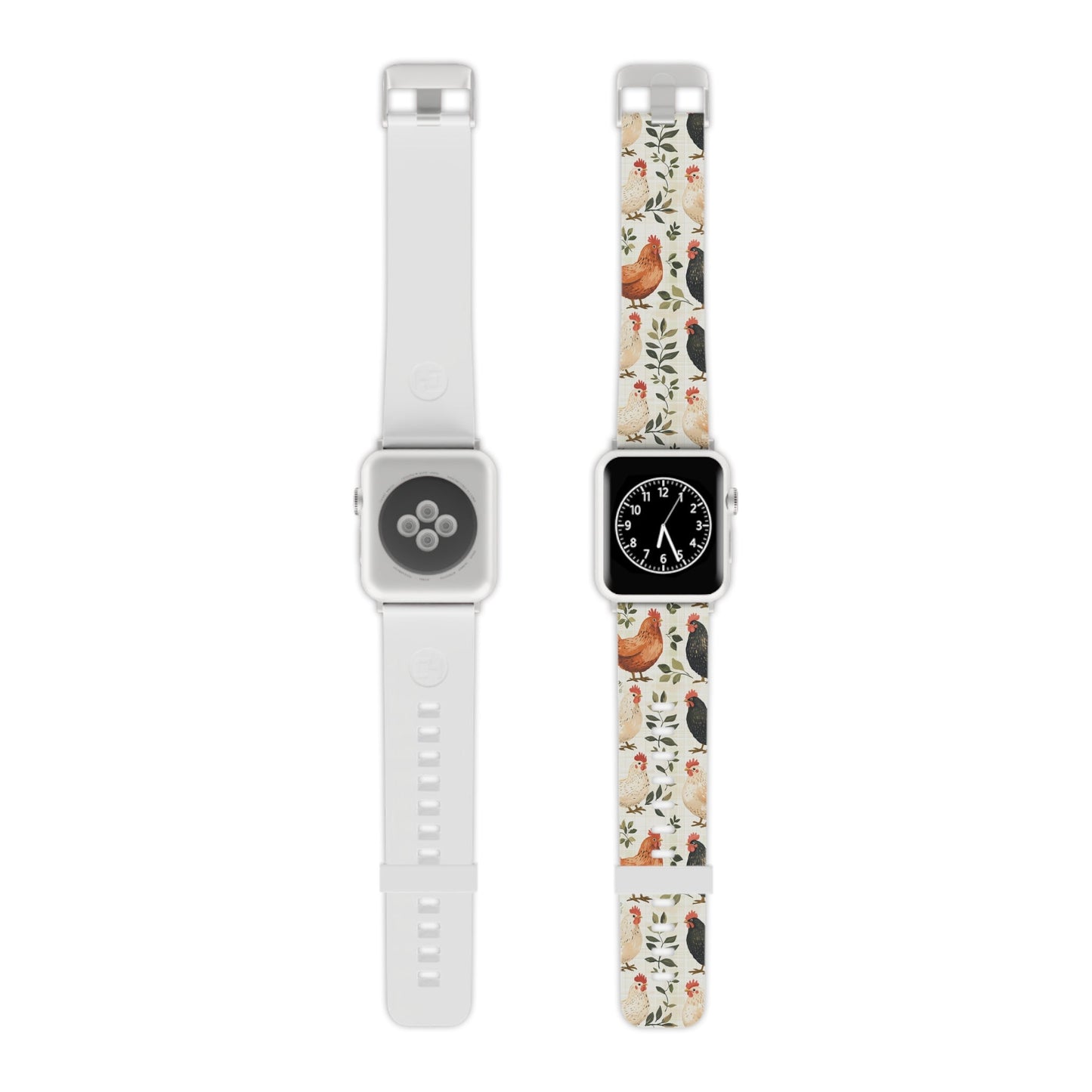 Vintage Chicken Farmhouse Rustic Leaves Design Apple Watch Band - BOGO Cases
