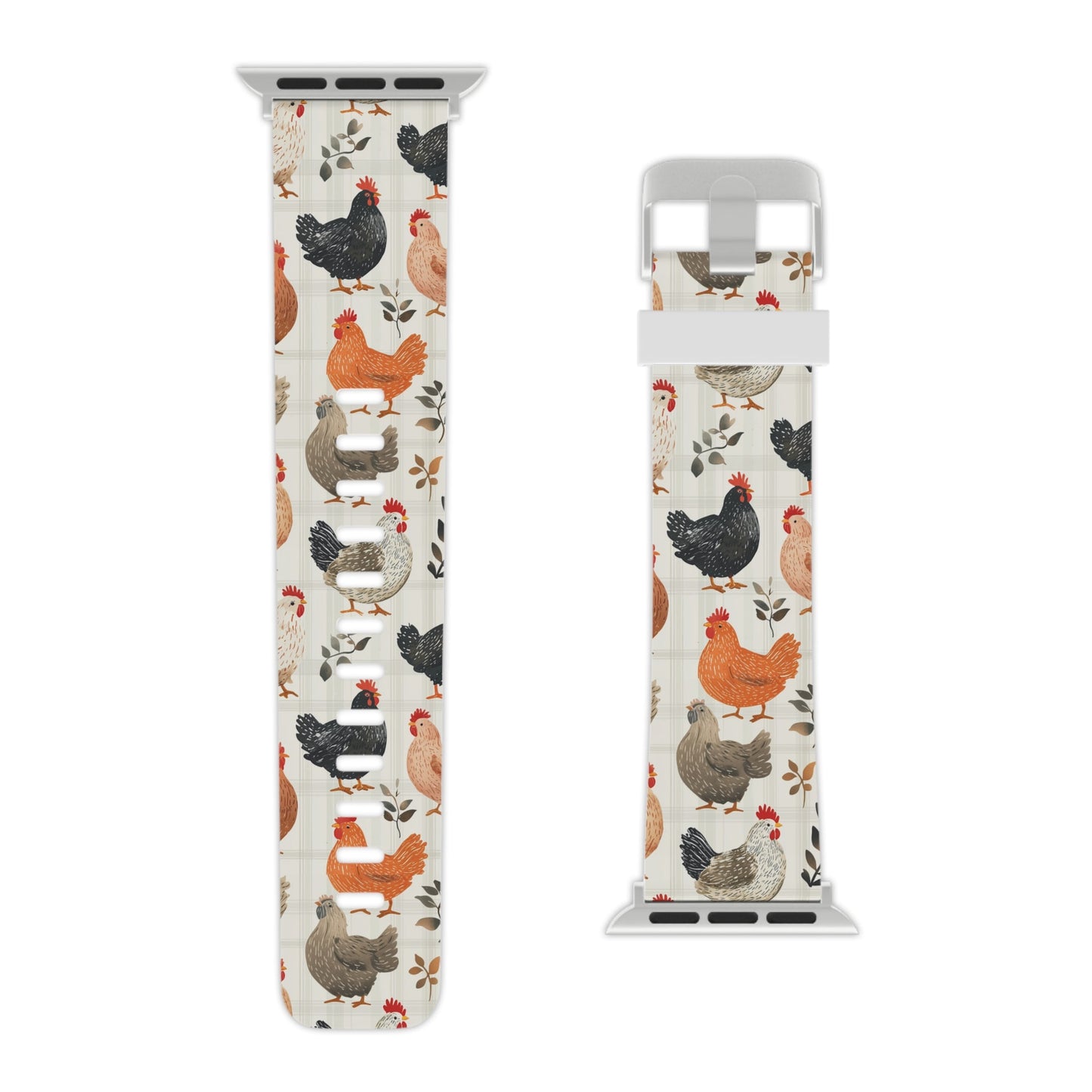  Vintage Chicken & Leaves Farmhouse Style Apple Watch Band - BOGO Cases