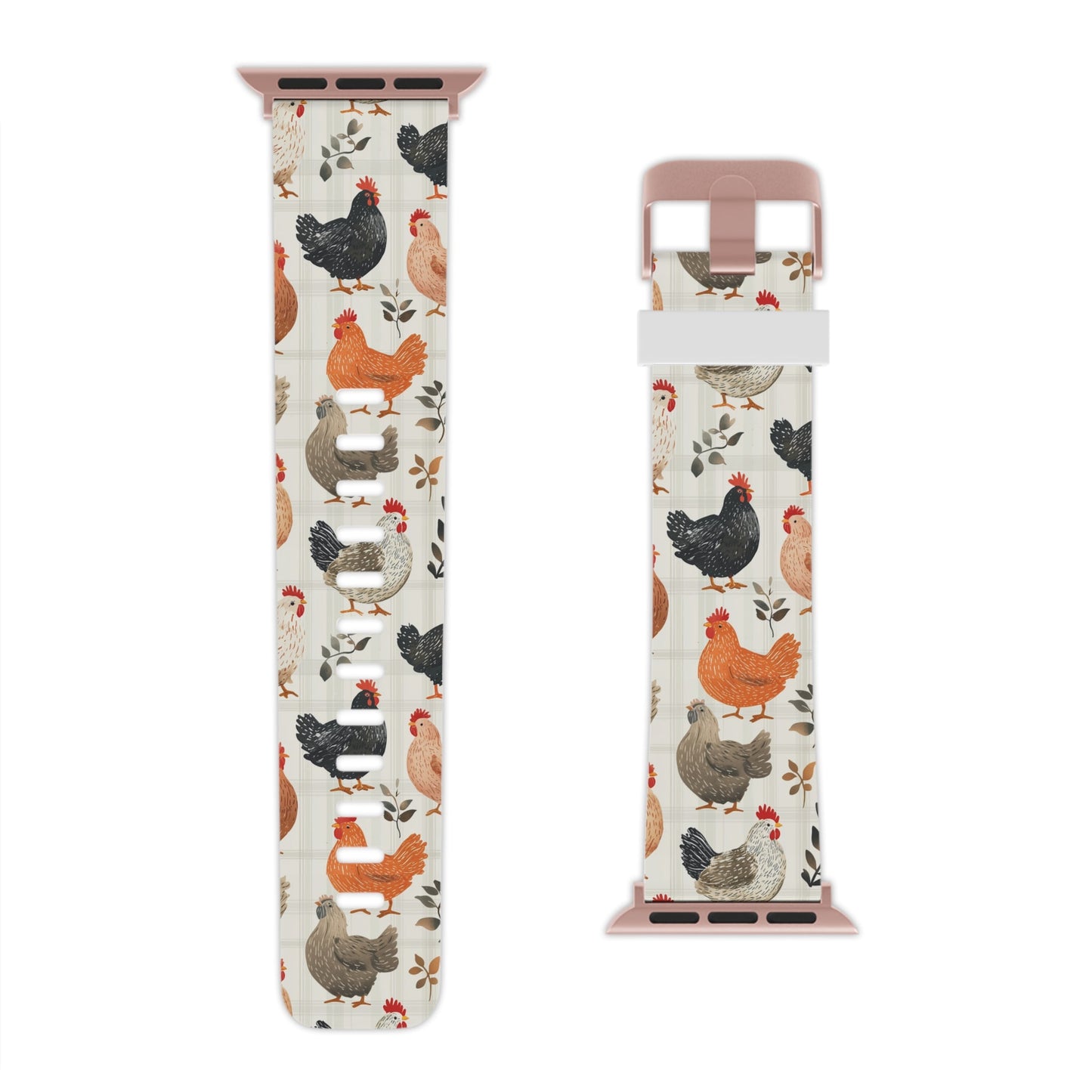  Vintage Chicken & Leaves Farmhouse Style Apple Watch Band - BOGO Cases