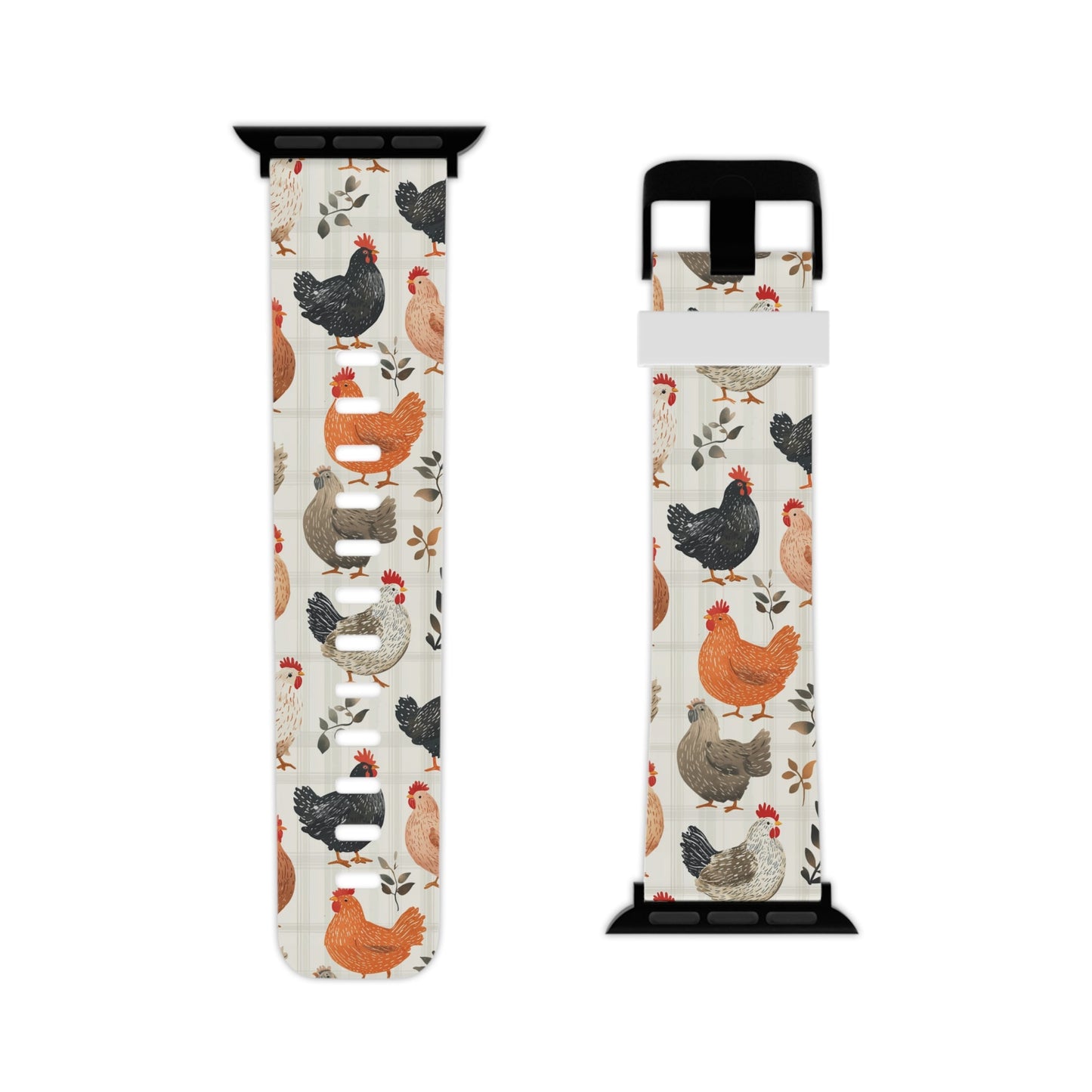  Vintage Chicken & Leaves Farmhouse Style Apple Watch Band - BOGO Cases