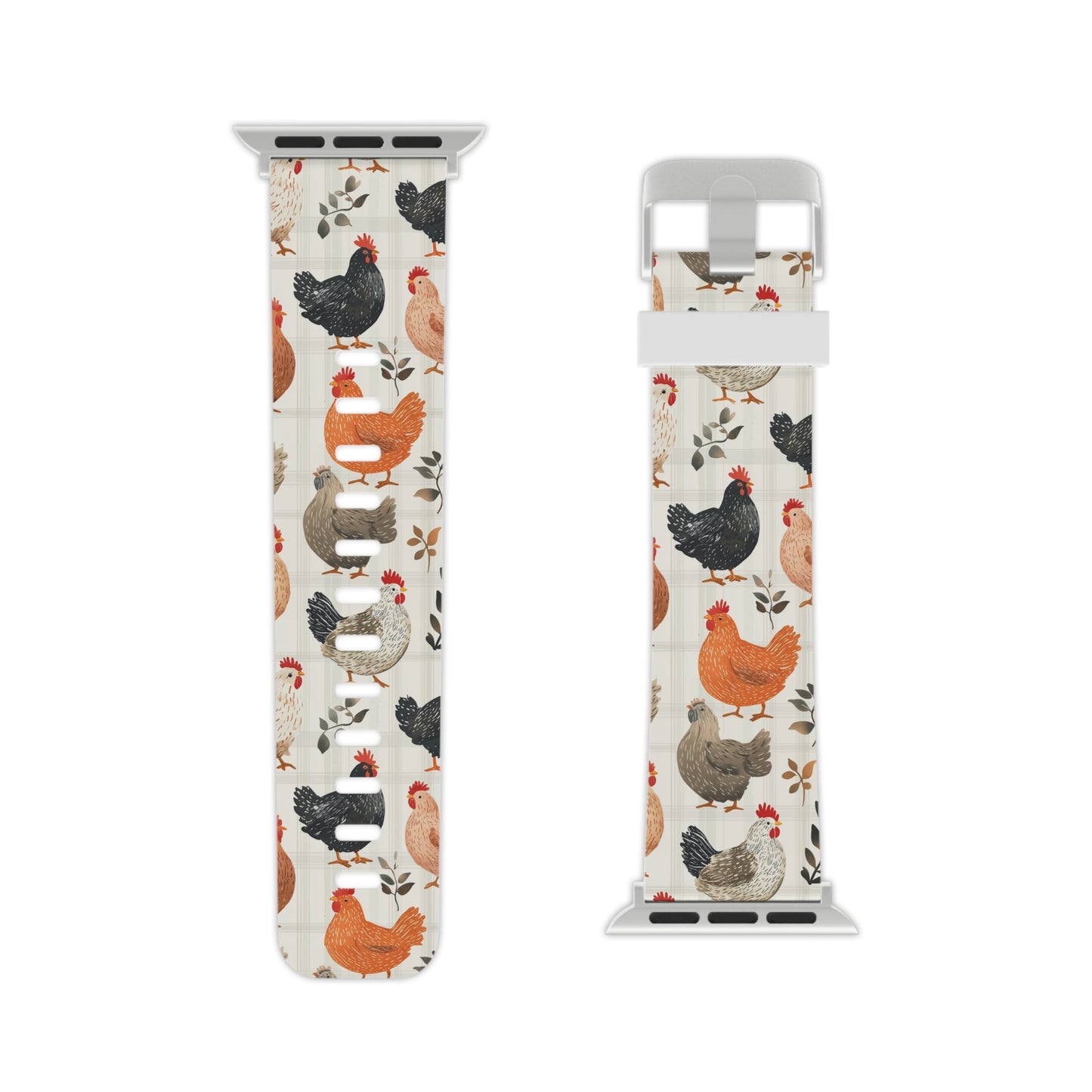  Vintage Chicken & Leaves Farmhouse Style Apple Watch Band - BOGO Cases