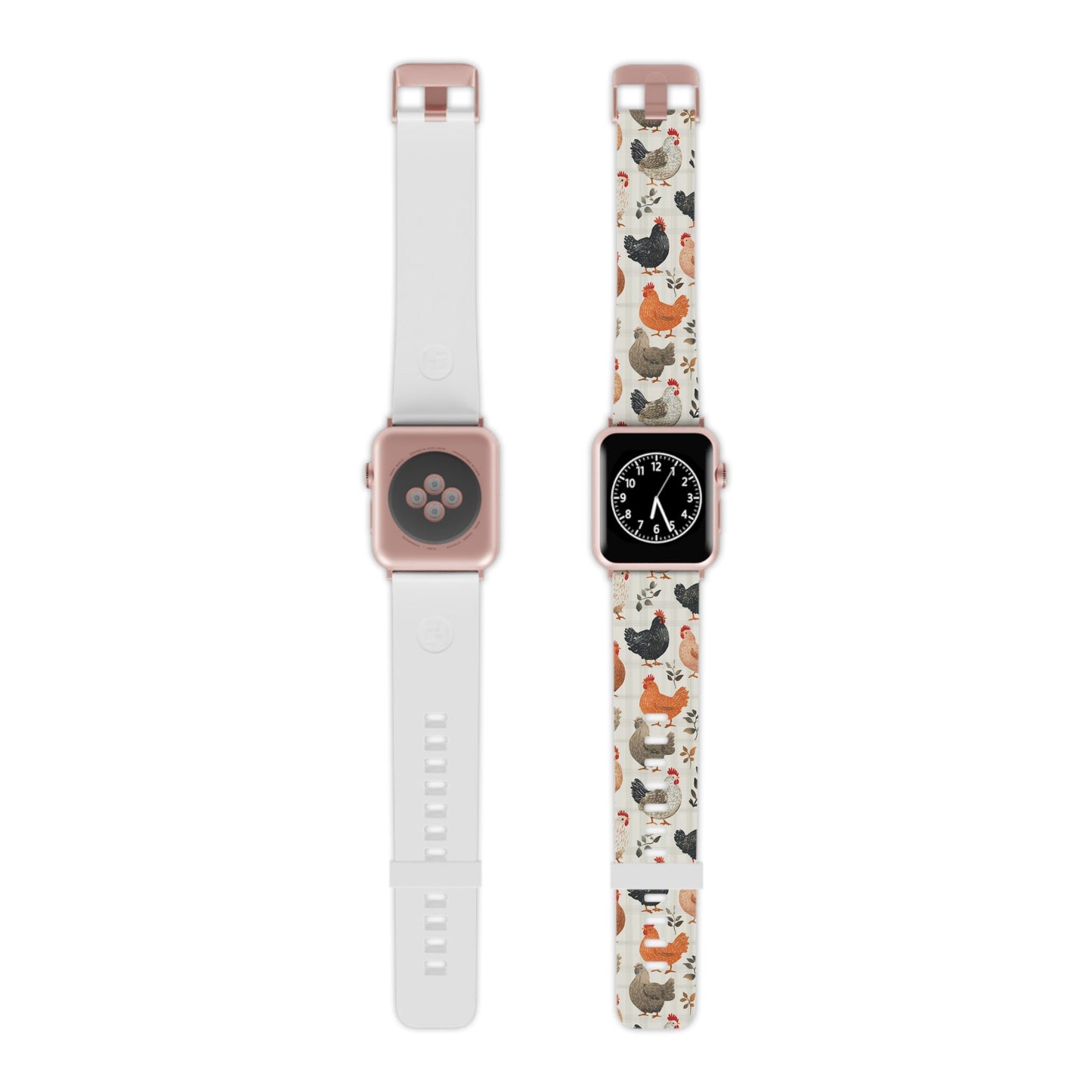  Vintage Chicken & Leaves Farmhouse Style Apple Watch Band - BOGO Cases