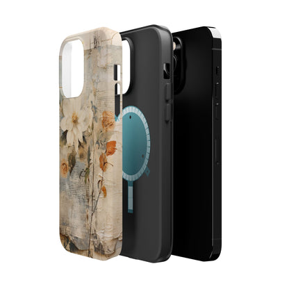 Vintage Floral Collage - MagSafe iPhone Case, Elegant & Protective - BOGO Cases