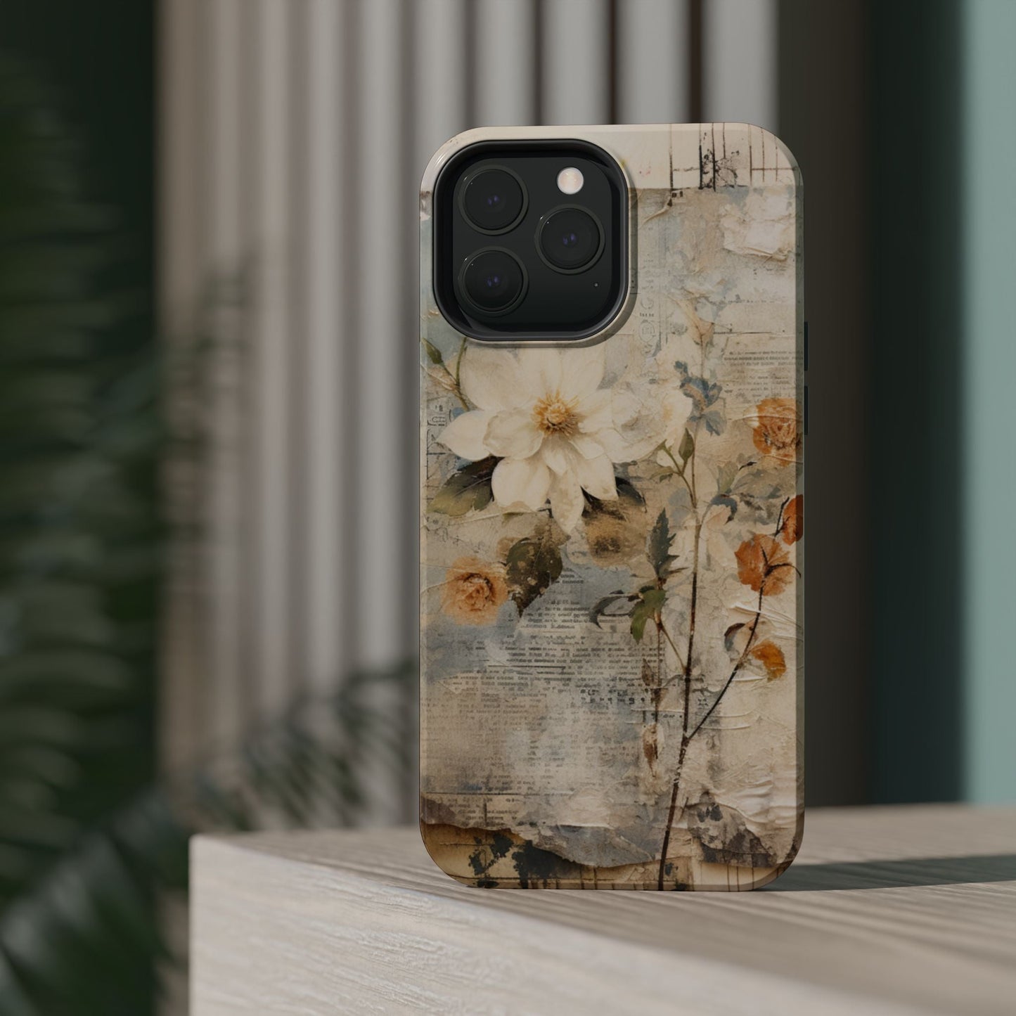 Vintage Floral Collage - MagSafe iPhone Case, Elegant & Protective - BOGO Cases