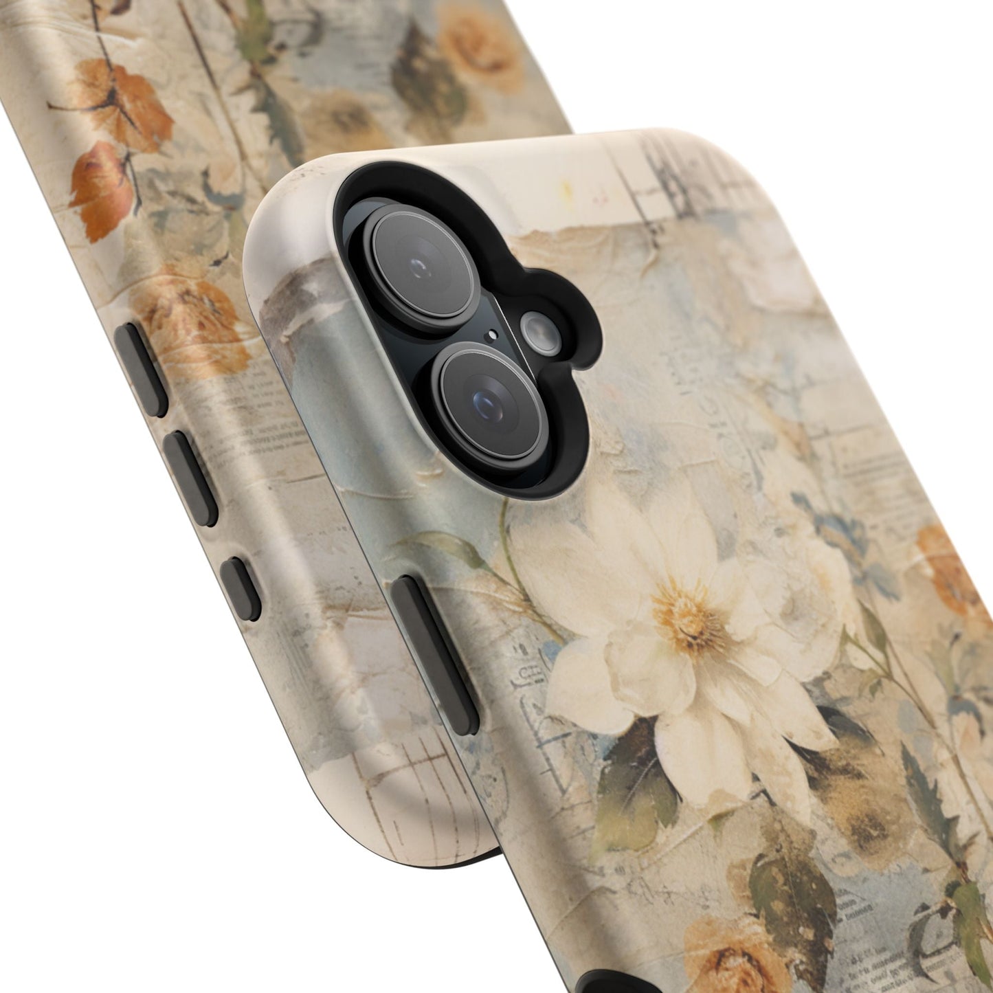 Vintage Floral Collage - MagSafe iPhone Case, Elegant & Protective - BOGO Cases