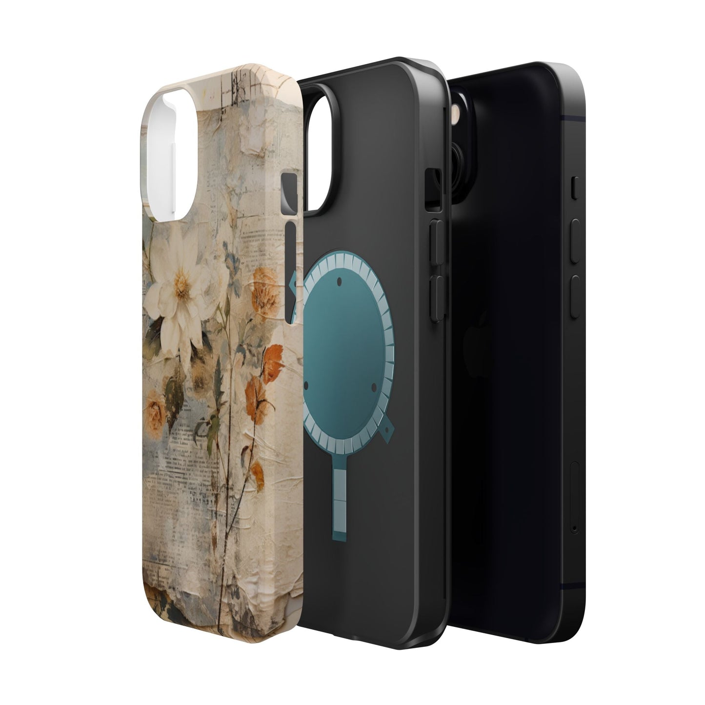Vintage Floral Collage - MagSafe iPhone Case, Elegant & Protective - BOGO Cases