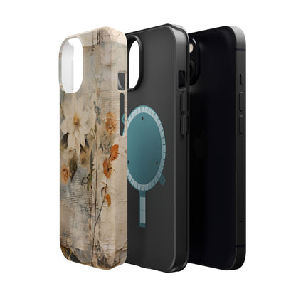 Vintage Floral Collage - MagSafe iPhone Case, Elegant & Protective - BOGO Cases