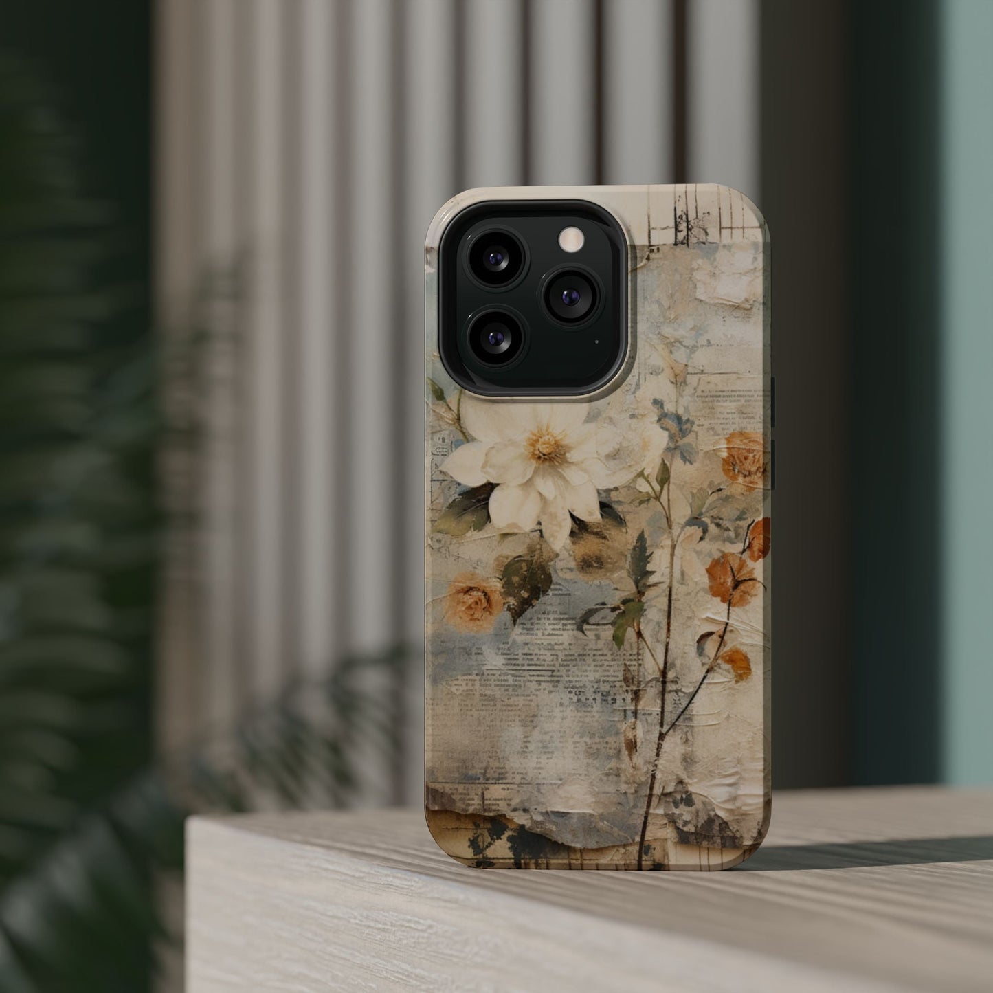 Vintage Floral Collage - MagSafe iPhone Case, Elegant & Protective - BOGO Cases