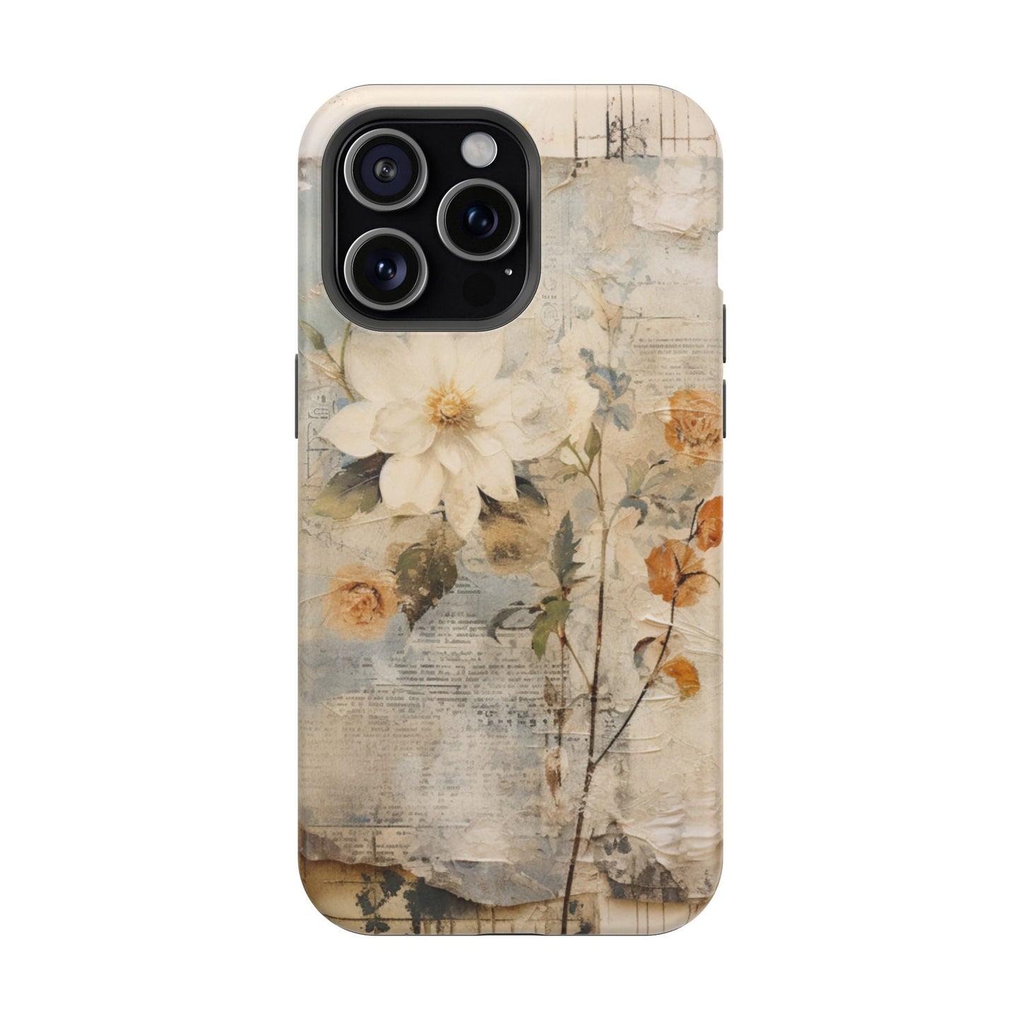 Vintage Floral Collage - MagSafe iPhone Case, Elegant & Protective - BOGO Cases