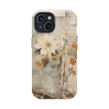 Vintage Floral Collage - MagSafe iPhone Case, Elegant & Protective - BOGO Cases
