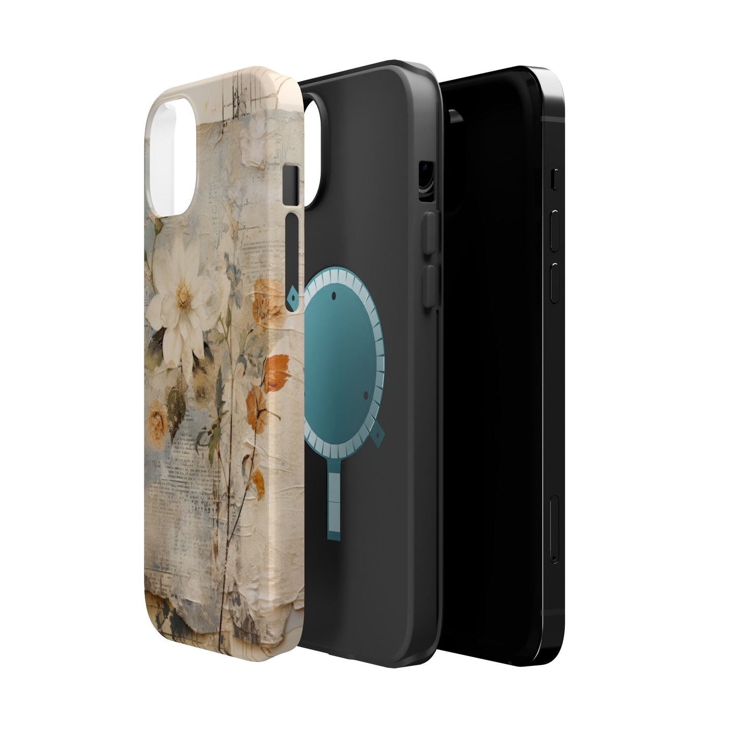 Vintage Floral Collage - MagSafe iPhone Case, Elegant & Protective - BOGO Cases