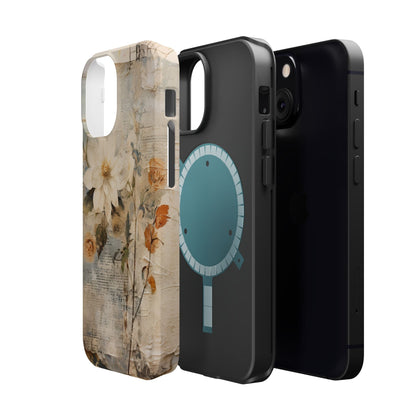 Vintage Floral Collage - MagSafe iPhone Case, Elegant & Protective - BOGO Cases