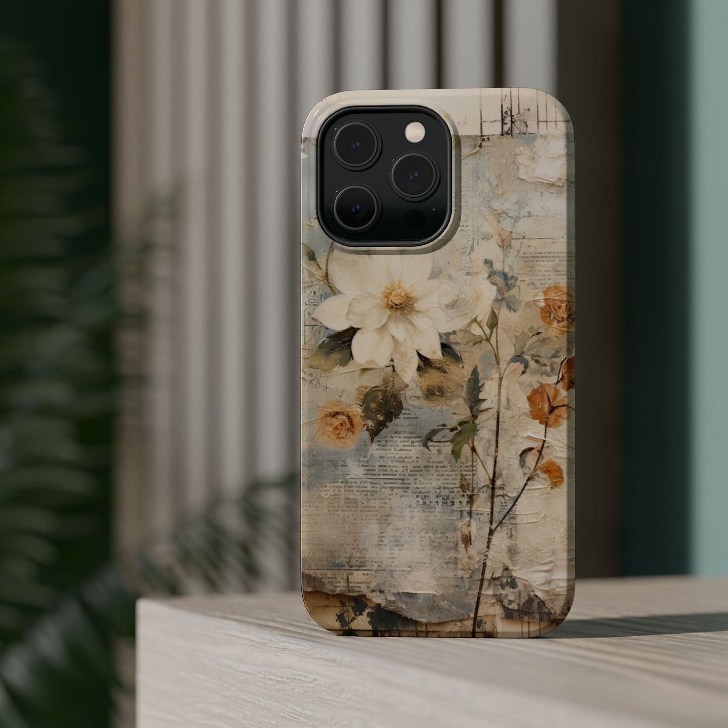 Vintage Floral Collage - MagSafe iPhone Case, Elegant & Protective - BOGO Cases