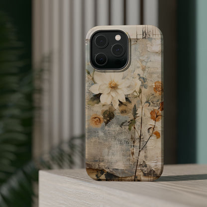 Vintage Floral Collage - MagSafe iPhone Case, Elegant & Protective - BOGO Cases