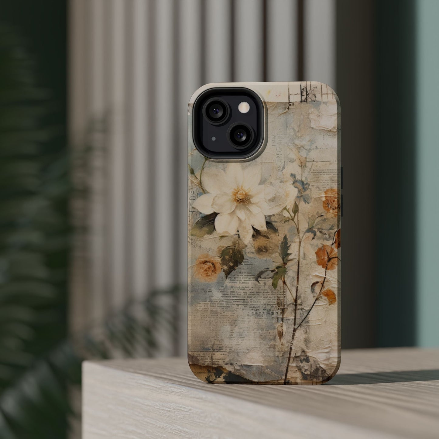 Vintage Floral Collage - MagSafe iPhone Case, Elegant & Protective - BOGO Cases