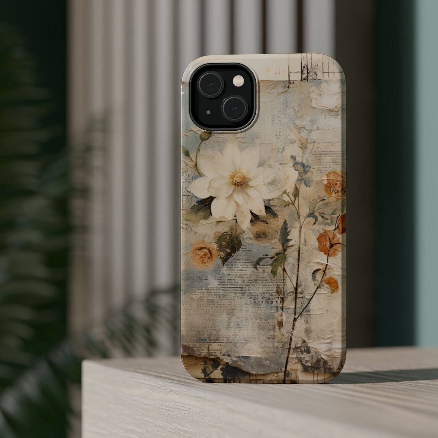 Vintage Floral Collage - MagSafe iPhone Case, Elegant & Protective - BOGO Cases