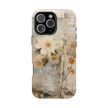 Vintage Floral Collage - MagSafe iPhone Case, Elegant & Protective - BOGO Cases