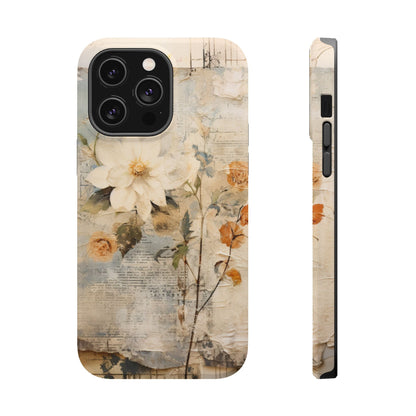 Vintage Floral Collage - MagSafe iPhone Case, Elegant & Protective - BOGO Cases