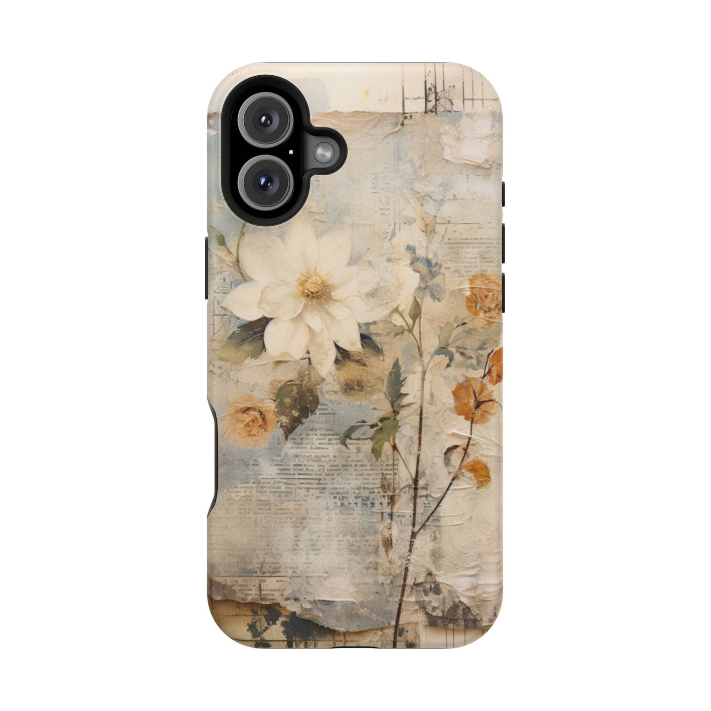 Vintage Floral Collage - MagSafe iPhone Case, Elegant & Protective - BOGO Cases