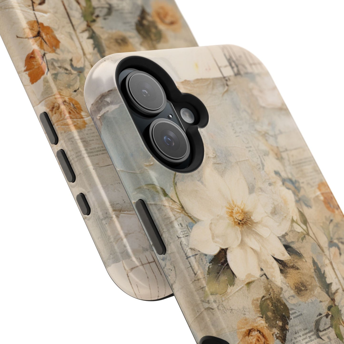 Vintage Floral Collage - MagSafe iPhone Case, Elegant & Protective - BOGO Cases