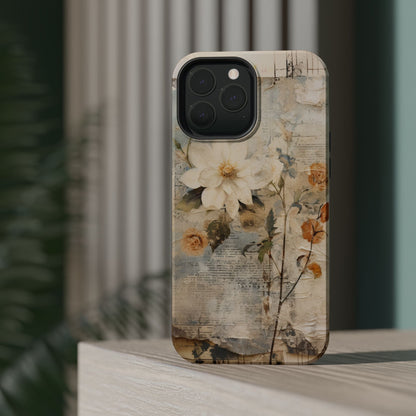 Vintage Floral Collage - MagSafe iPhone Case, Elegant & Protective - BOGO Cases