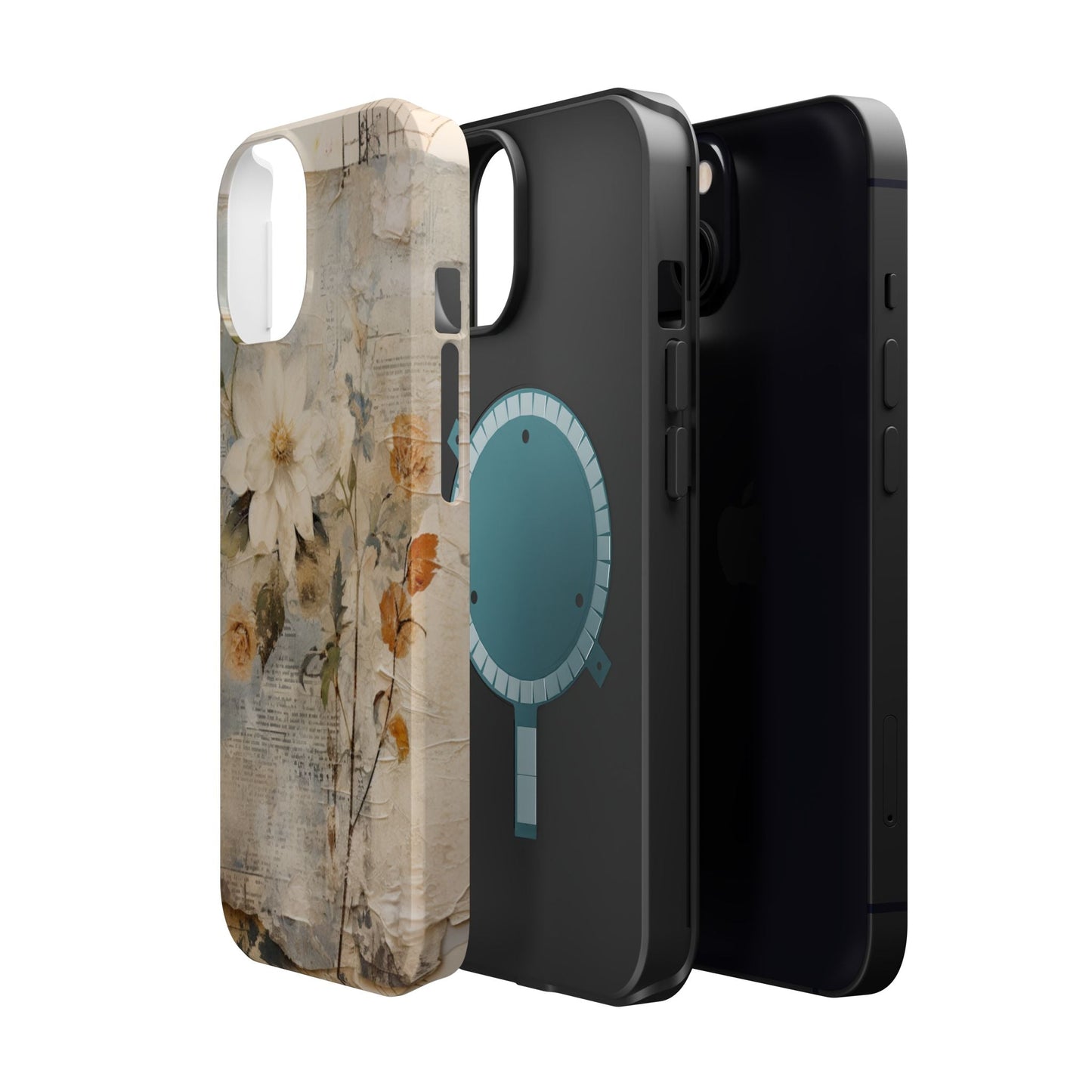 Vintage Floral Collage - MagSafe iPhone Case, Elegant & Protective - BOGO Cases