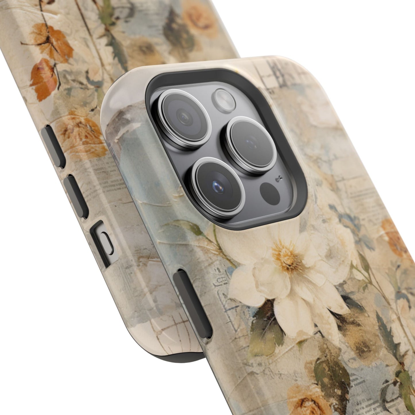 Vintage Floral Collage - MagSafe iPhone Case, Elegant & Protective - BOGO Cases