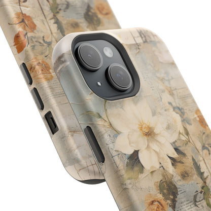 Vintage Floral Collage - MagSafe iPhone Case, Elegant & Protective - BOGO Cases