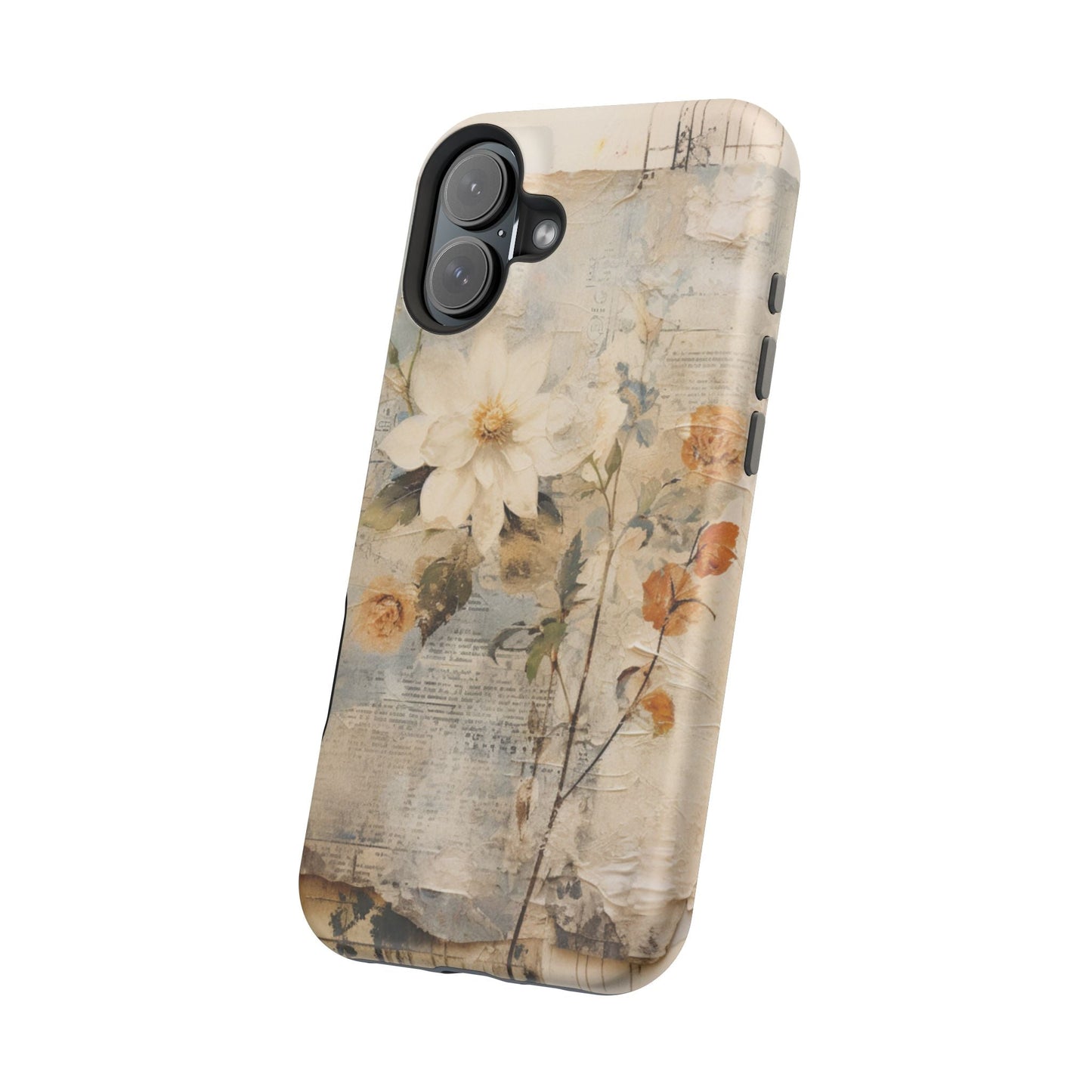Vintage Floral Collage - MagSafe iPhone Case, Elegant & Protective - BOGO Cases