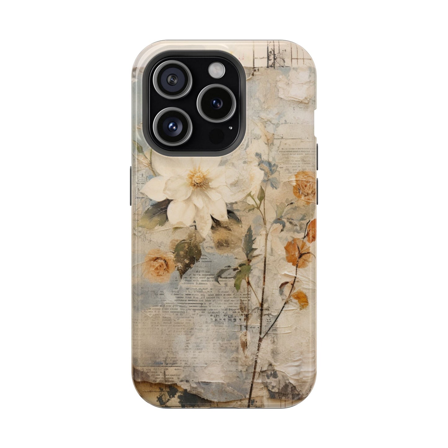 Vintage Floral Collage - MagSafe iPhone Case, Elegant & Protective - BOGO Cases